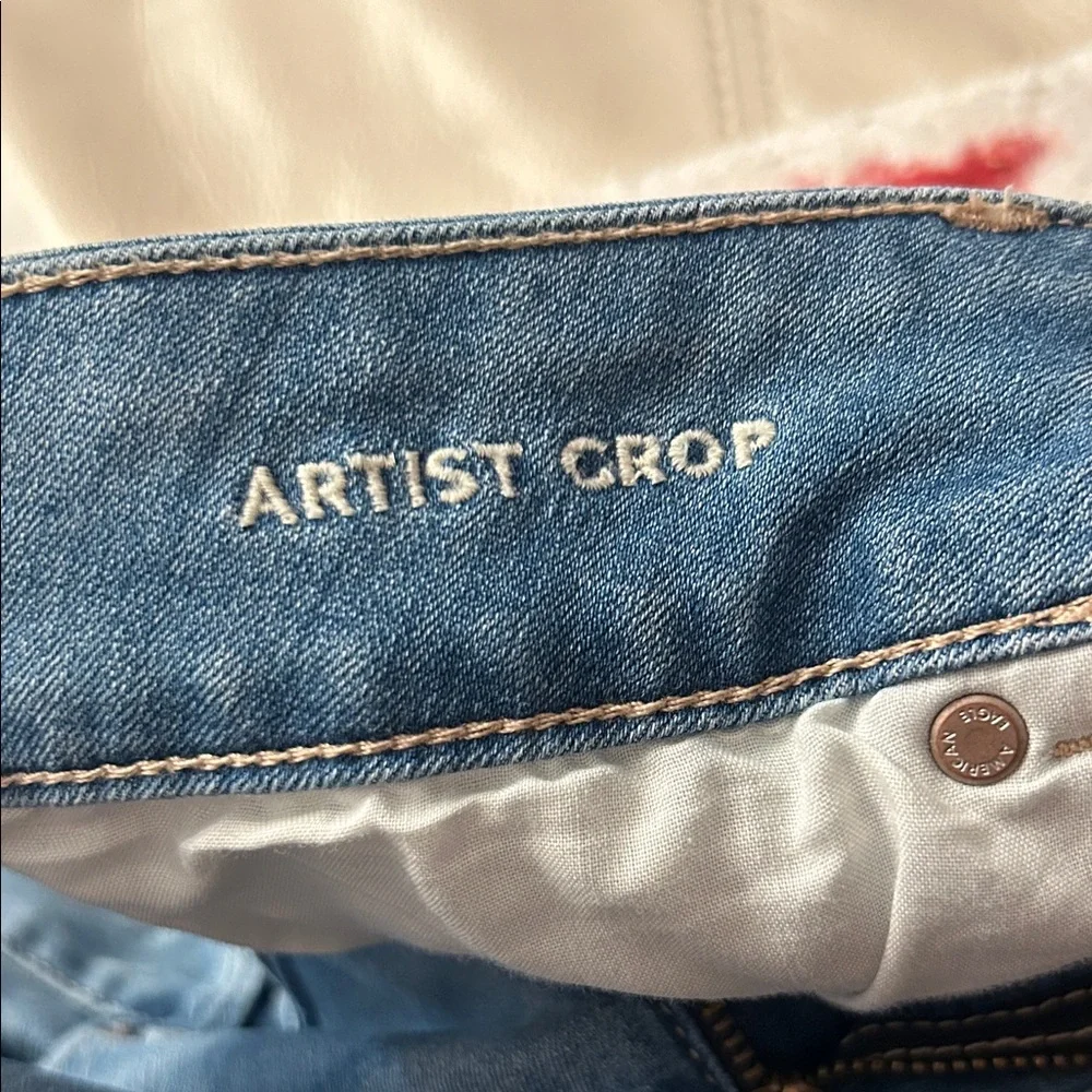 American Eagle Outfitters Light Blue Artist Crop Jeans 🦅 - Picture 7 of 8